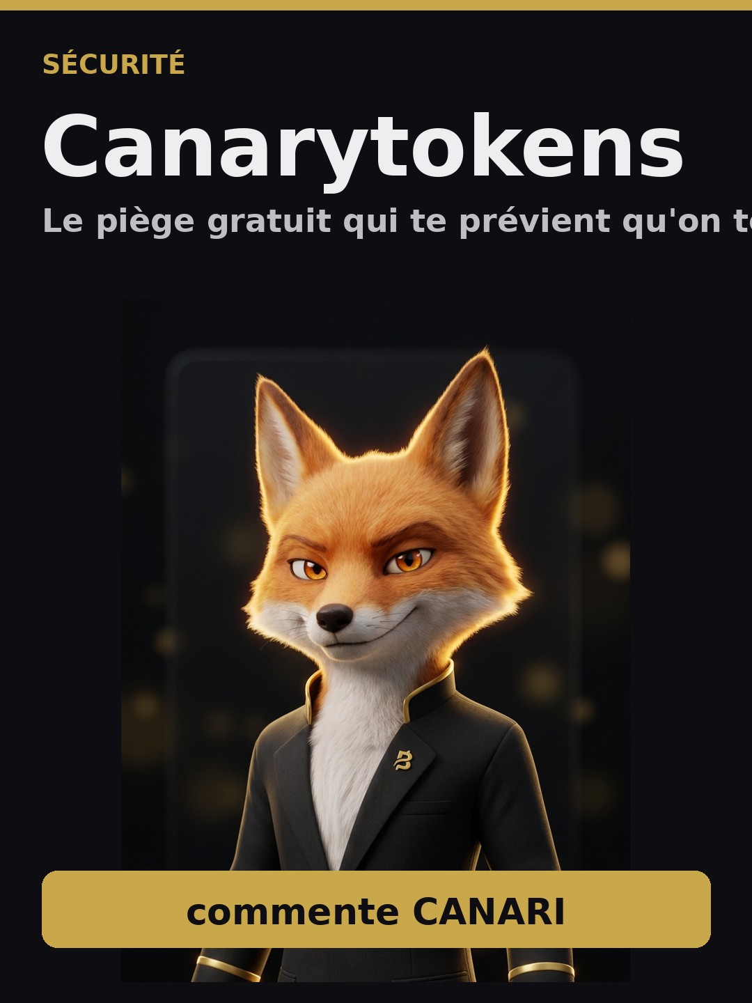 Canarytokens — le piège gratuit qui te prévient qu'on te fouille