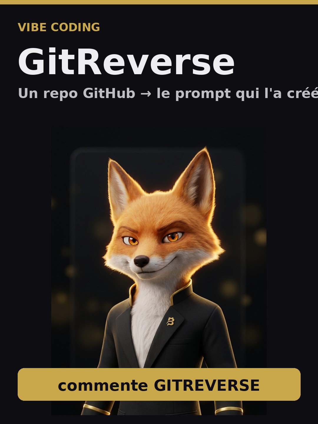 GitReverse : un repo GitHub → le prompt qui l'a créé
