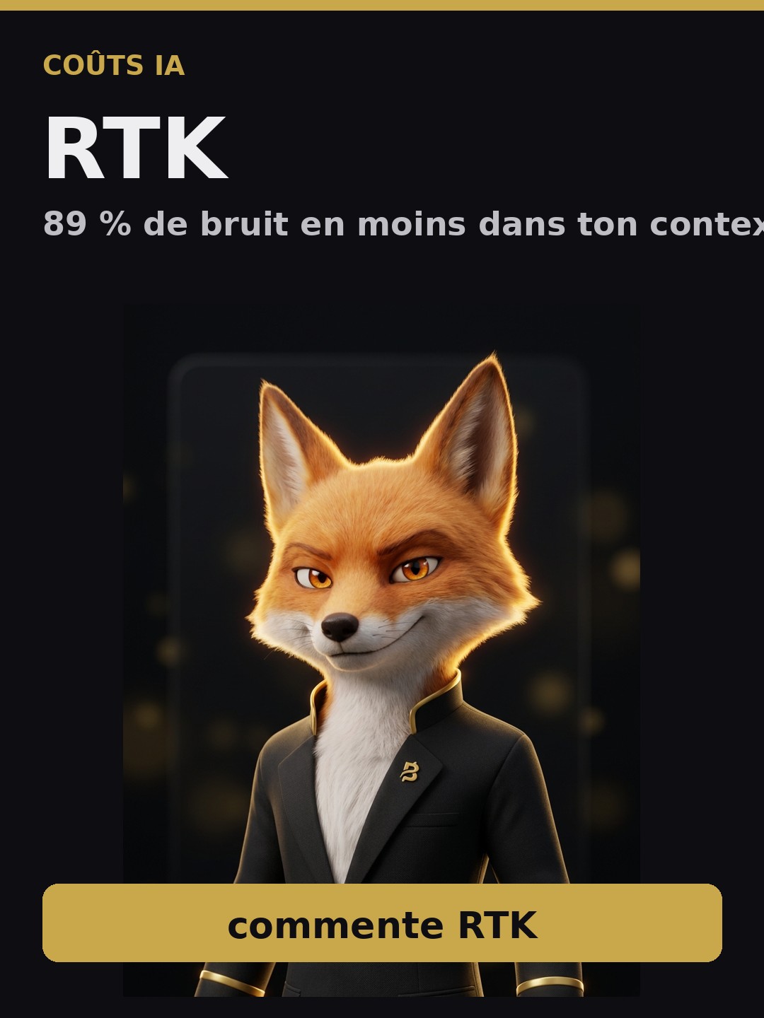 RTK — 89 % de bruit en moins dans ton contexte IA